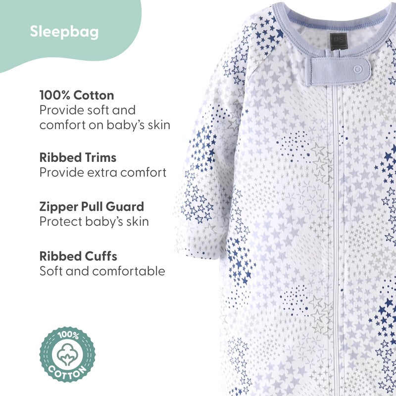 The Peanut Shell The Peanutshell Baby Layette Gift Set for Baby Boys or Girls - 23 Piece New Born Unisex Gift Set, Clothes & Newborn Essentials Must Haves - Clothes 0-3 Months - Blue & Grey - Image 4